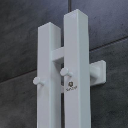 Elektrický sušiak na uteráky s termostatom SILOUETTE 70W 120x9 cm biely pravý