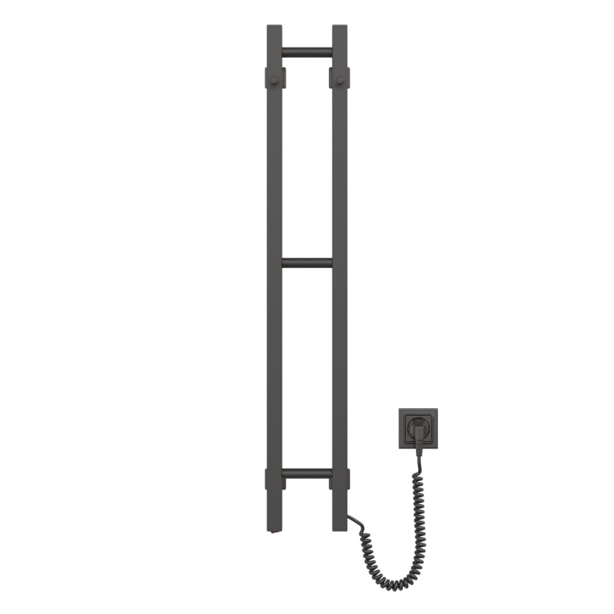Elektrický sušiak na uteráky SILOUETTE 187W/230V 101,1 cm IP44 čierna pravá hranatý