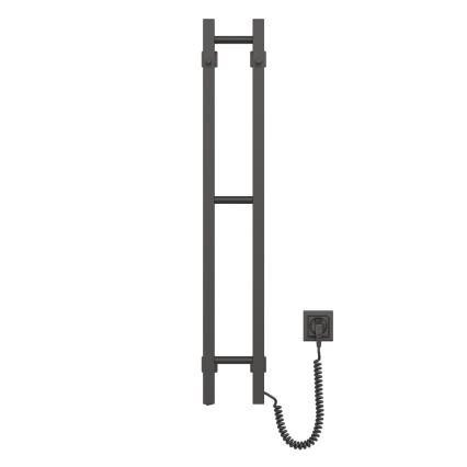 Elektrický sušiak na uteráky SILOUETTE 46W 100x16 cm  čierny pravý