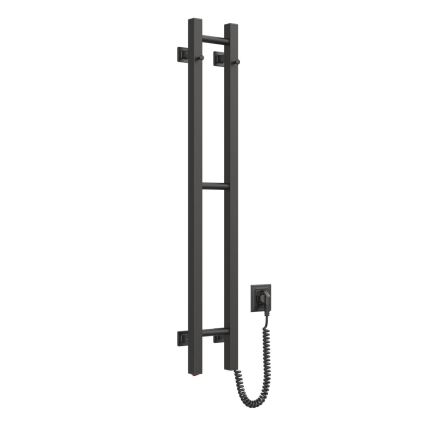 Elektrický sušiak na uteráky SILOUETTE 46W 100x16 cm  čierny pravý
