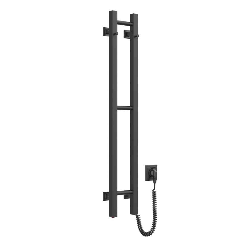 Elektrický sušiak na uteráky SILOUETTE 46W 100x16 cm  čierny pravý
