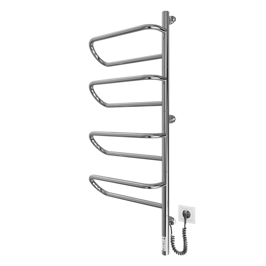 Elektrický otočný sušiak na uteráky ELECTRA 120W/230V 102,5x44,5 cm nerez/chróm pravostranný