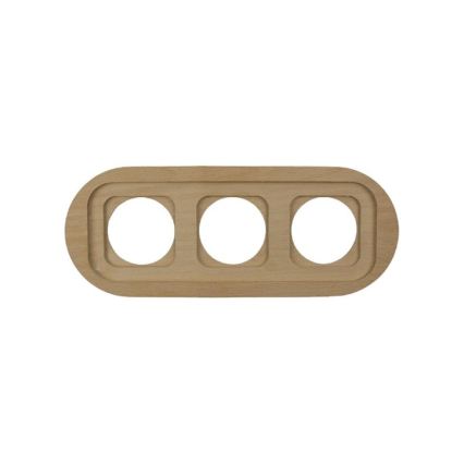 Elhard - Trojitý retro rámček zo svetlého dreva