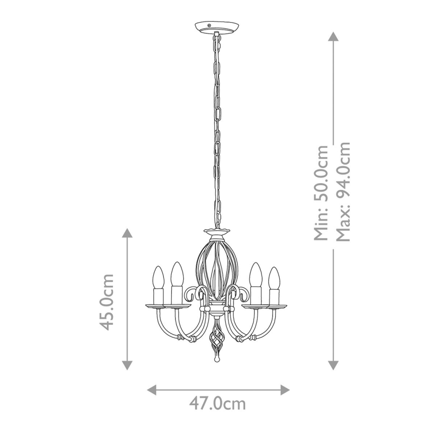 Elstead - Luster na reťazi ARTISAN 5xE14/60W/230V