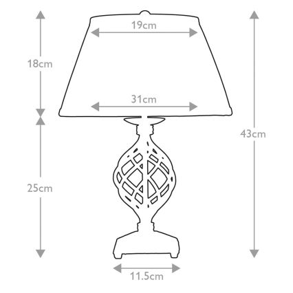 Elstead - Stolná lampa BELFRY 1xE27/60W/230V