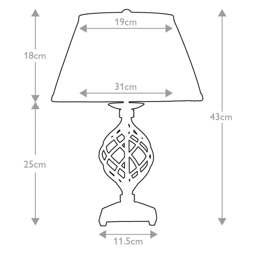 Elstead - Stolná lampa BELFRY 1xE27/60W/230V