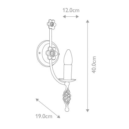 Elstead - Nástenné svietidlo BELFRY 1xE14/60W/230V