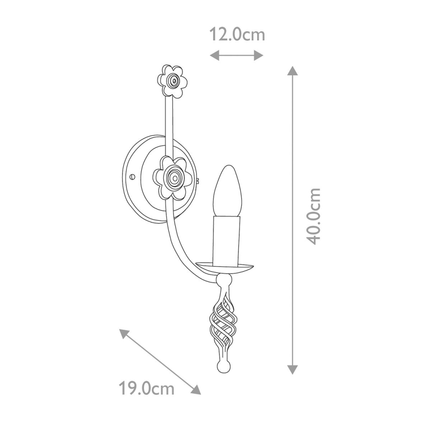 Elstead - Nástenné svietidlo BELFRY 1xE14/60W/230V