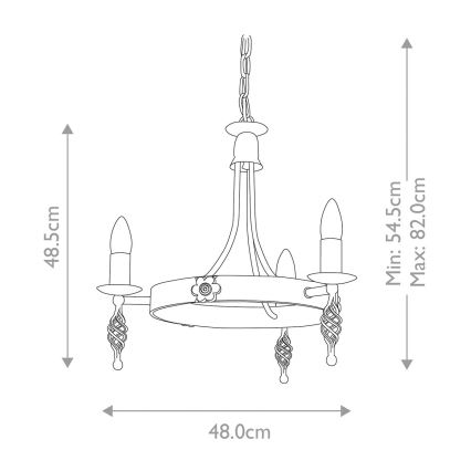 Elstead - Luster na reťazi BELFRY 3xE14/60W/230V