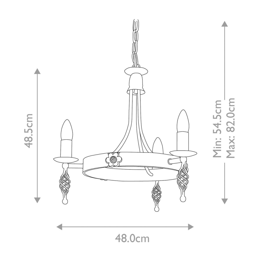 Elstead - Luster na reťazi BELFRY 3xE14/60W/230V