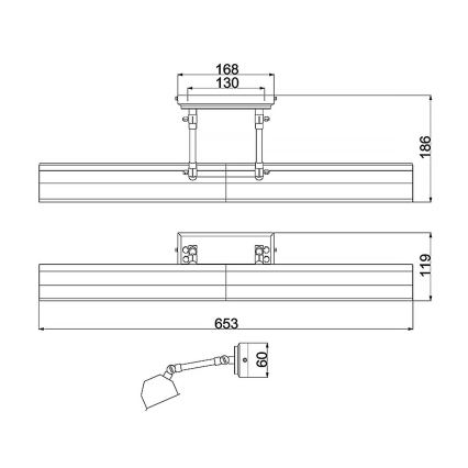 Elstead - Obrazové svietidlo CHAWTON 4xE14/40W/230V zlatá