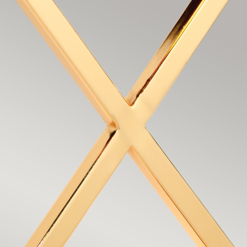 Elstead - Stolná lampa CROSS 1xE27/60W/230V zlatá/biela