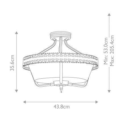 Elstead - Prisadený luster CROWN 3xE27/60W/230V