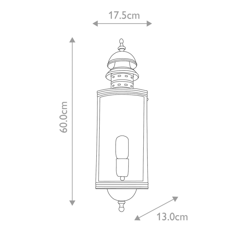 Elstead - Vonkajšie nástenné svietidlo DOWNING STREET 1xE27/60W/230V IP44