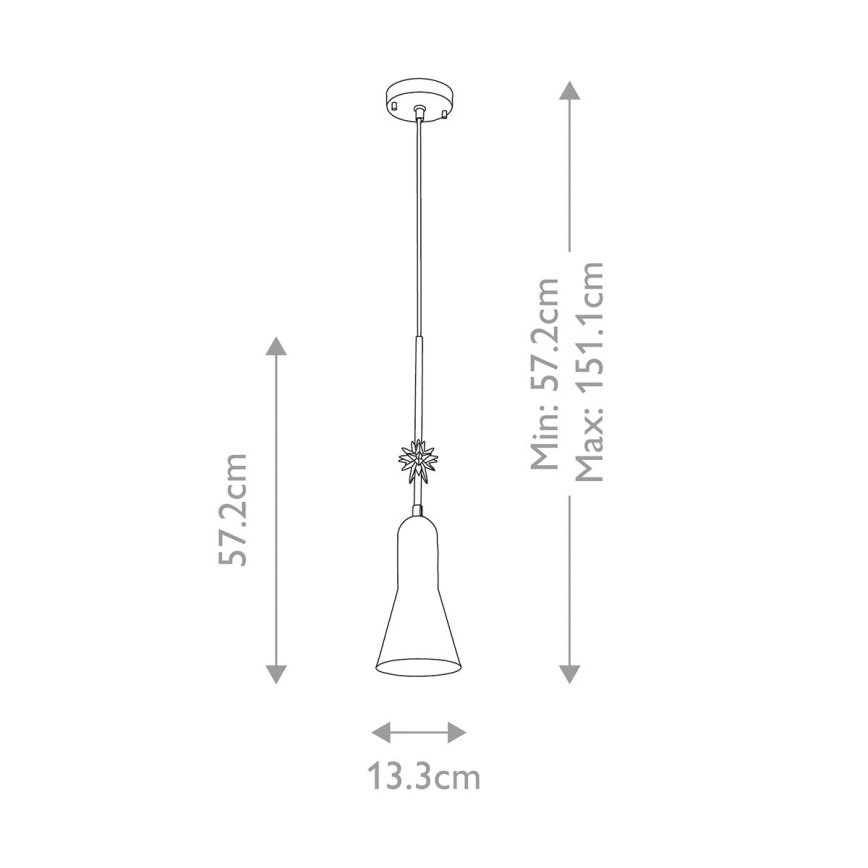 Elstead - Luster na lanku ETOILE 1xE27/60W/230V pr. 13,3 cm zlatá