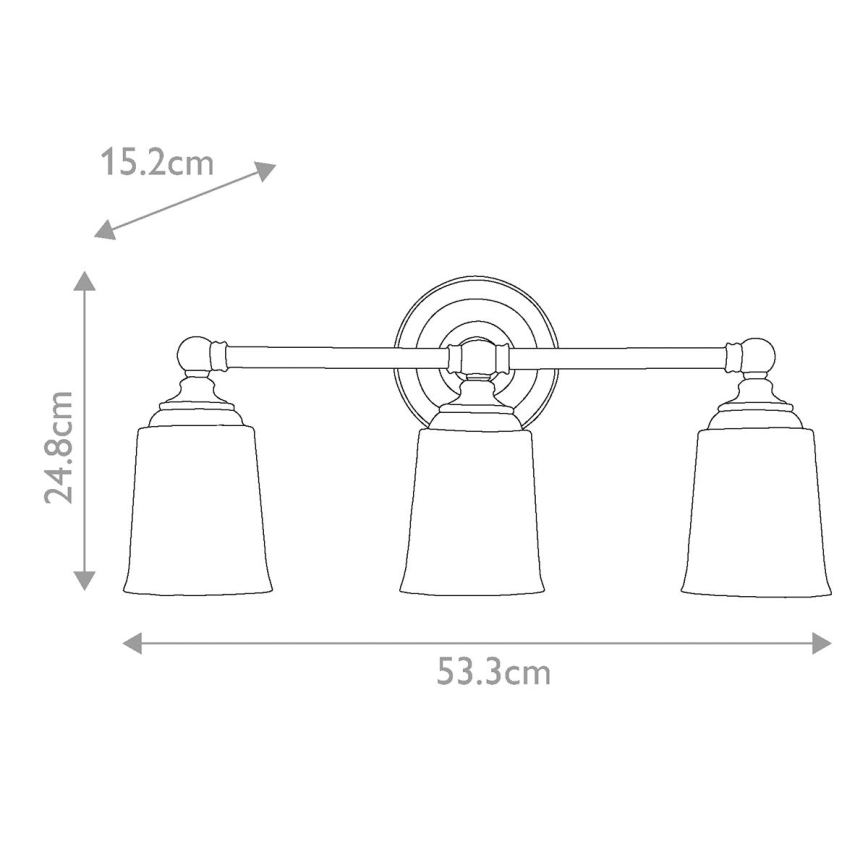 Elstead FE-HUGOLAKE3BATH - LED Kúpeľňové nástenné svietidlo HUGOLAKE 3xG9/3W/230V IP44