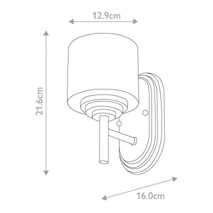 Elstead FE-MALIBU1-BATH - LED Kúpeľňové nástenné svietidlo MALIBU 1xG9/3W/230V IP44