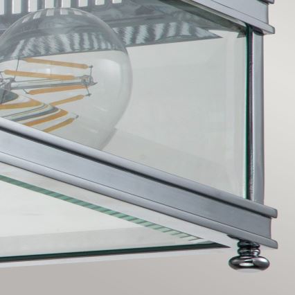 Elstead - Vonkajšie stropné svietidlo HOLBORN 2xE27/60W/230V IP44 lesklý chróm