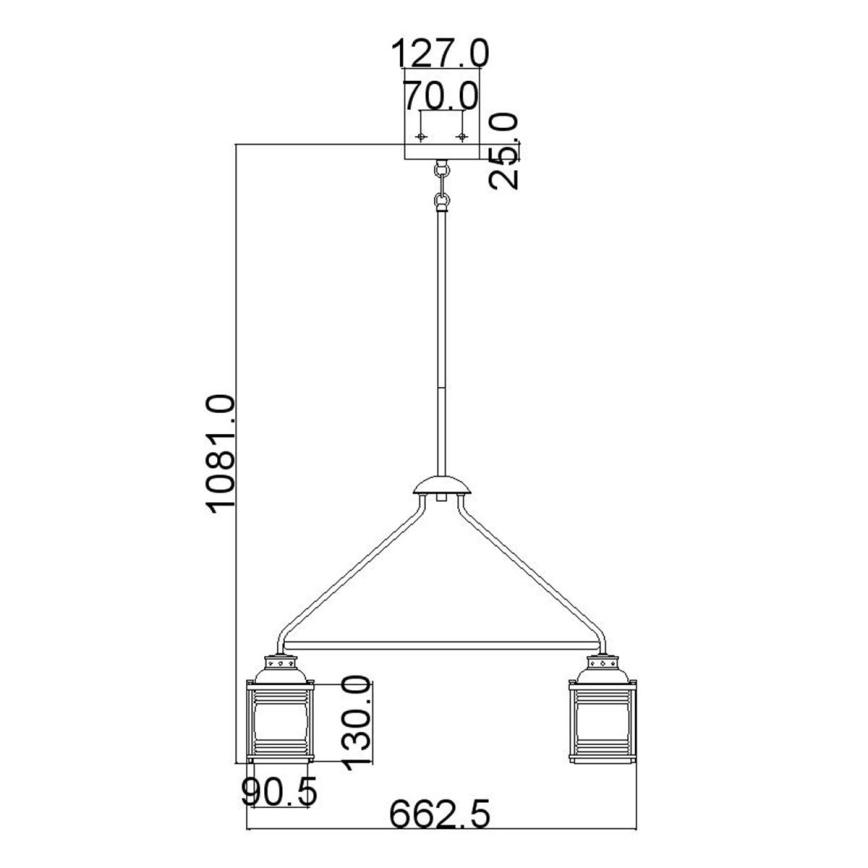 Elstead KL-ASHLANDBAY-5P - Vonkajší luster ASHLAND 5xE27/60W/230V IP44