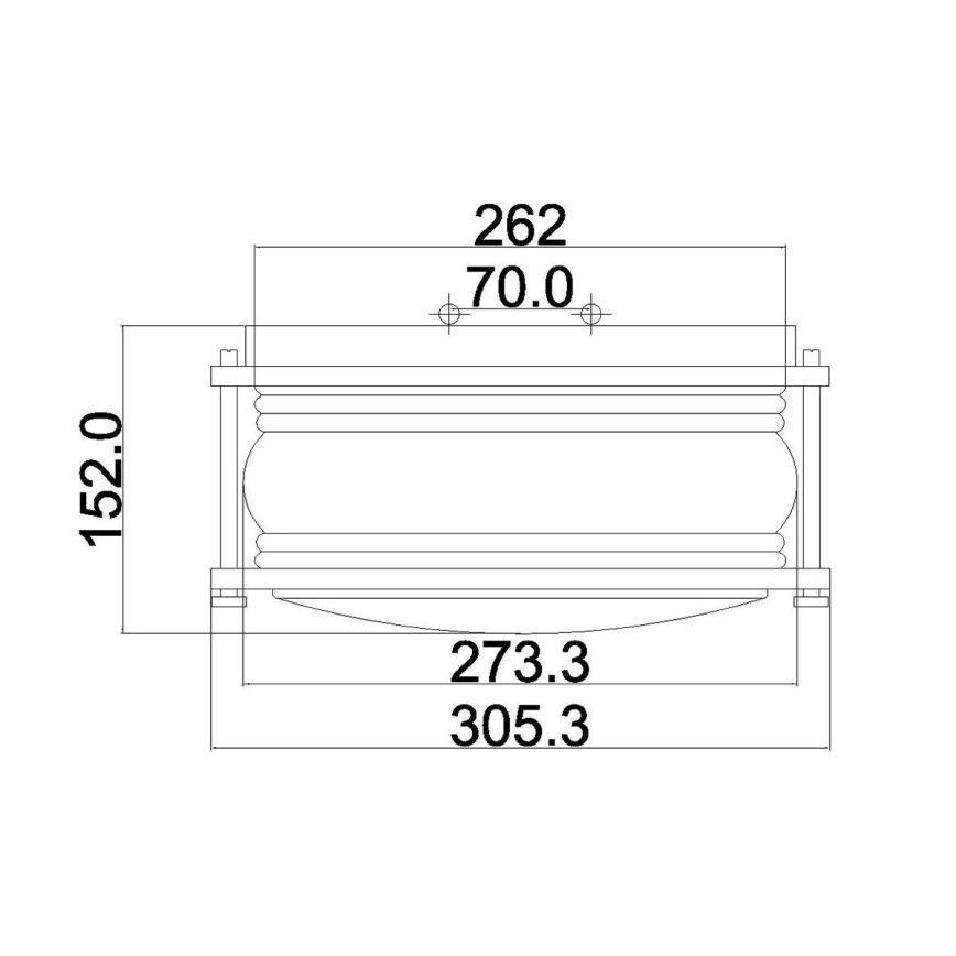 Elstead KL-ASHLANDBAY-F - Vonkajšie stropné svietidlo ASHLAND 1xE27/60W/230V IP44