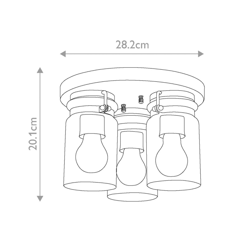 Elstead KL-BRINLEY-F-OZ - Stropné svietidlo BRINLEY 3xE27/60W/230V antracit