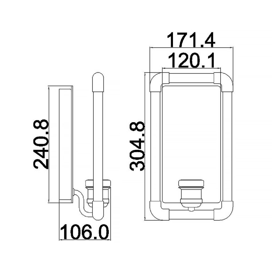Elstead KL-IMAHN1 - Nástenné svietidlo IMAHN 1xE27/60W/230V