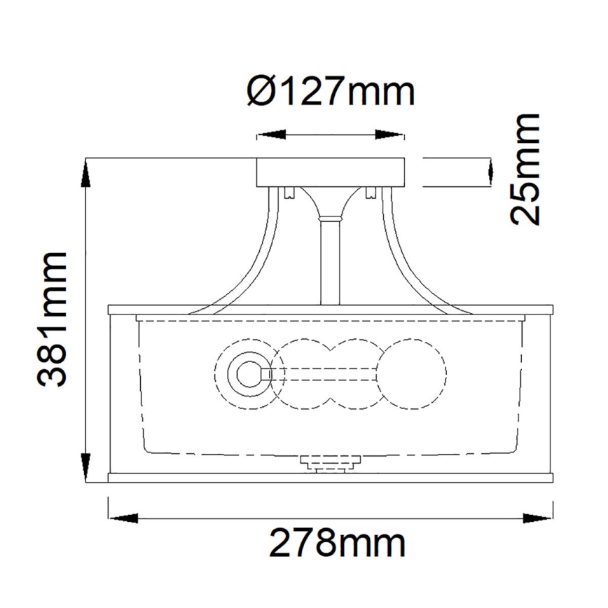 Elstead KL-LACEY-SF-MB - Prisadený luster LACEY 3xE27/60W/230V