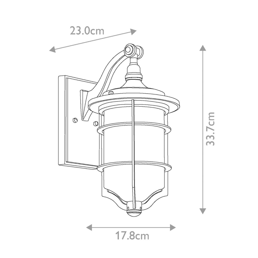 Elstead KL-ROYAL-MARINE2-S - Vonkajšie nástenné svietidlo ROYAL 1xE27/60W/230V IP44
