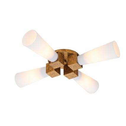 Elstead - Luster na tyči KRISTY 4xE27/40W/230V medená