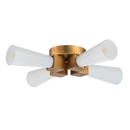 Elstead - Luster na tyči KRISTY 4xE27/40W/230V medená