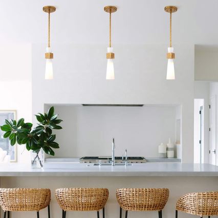 Elstead - luster na tyči KRISTY 1xE27/40W/230V pr. 15,2 cm medený