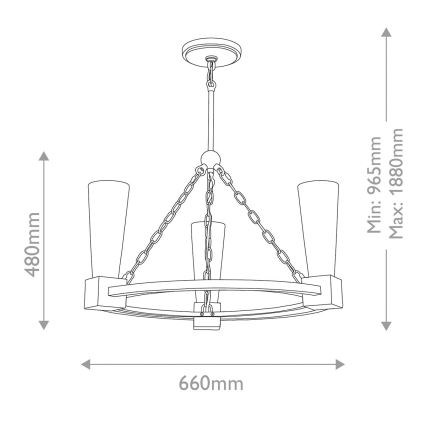 Elstead - Luster na tyči KRISTY 3xE27/40W/230V medený