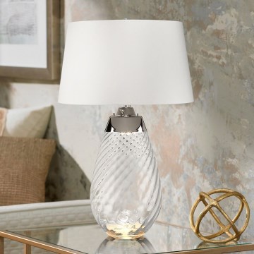 Elstead - LED Stolná lampa LENA 1xE27/40W/230V + 1xGU10/7W 74 cm biela