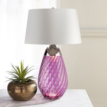 Elstead - LED Stolná lampa LENA 1xE27/40W/230V + 1xGU10/7W 74 cm ružová/biela
