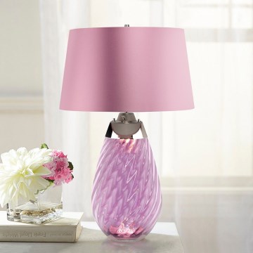 Elstead - LED Stolná lampa LENA 1xE27/40W/230V + 1xGU10/7W 74 cm ružová