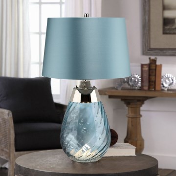Elstead - LED Stolná lampa LENA 1xE27/60W/230V + 1xGU10/7W 60,5 cm modrá