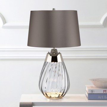 Elstead - LED Stolná lampa LENA 1xE27/60W/230V + 1xGU10/7W 60,5 cm šedá