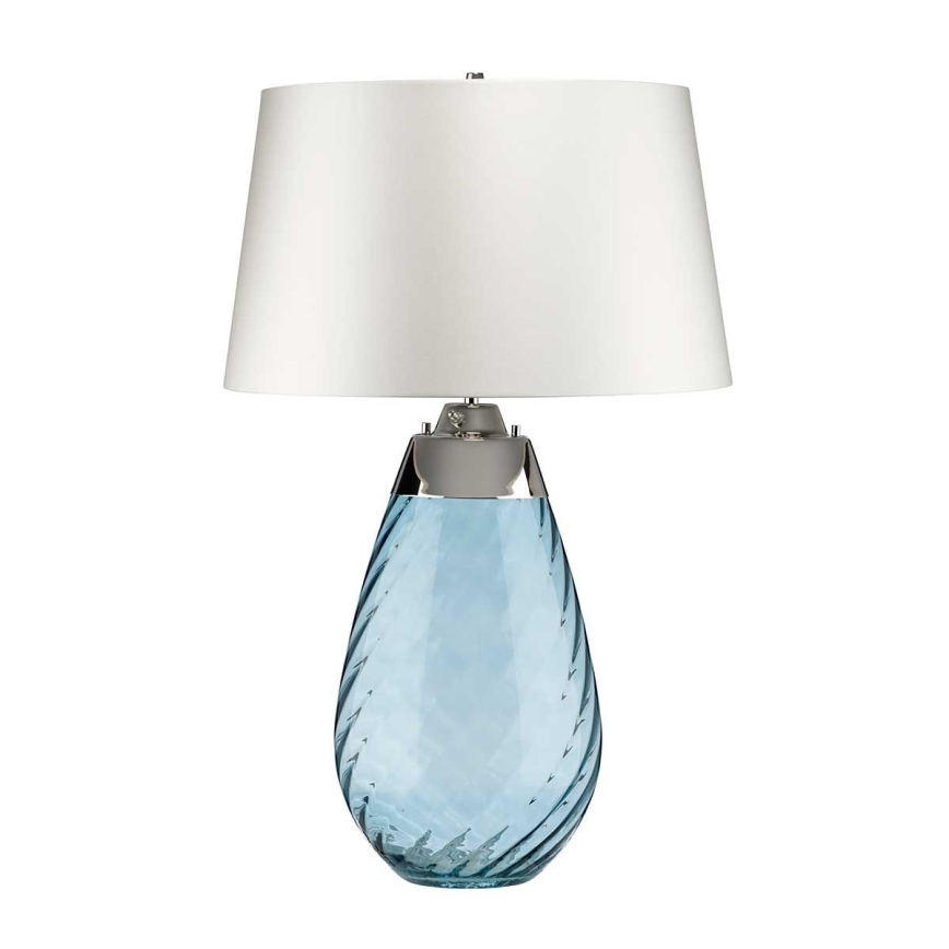 Elstead - LED Stolná lampa LENA 1xE27/40W/230V + 1xGU10/7W 74 cm modrá/biela