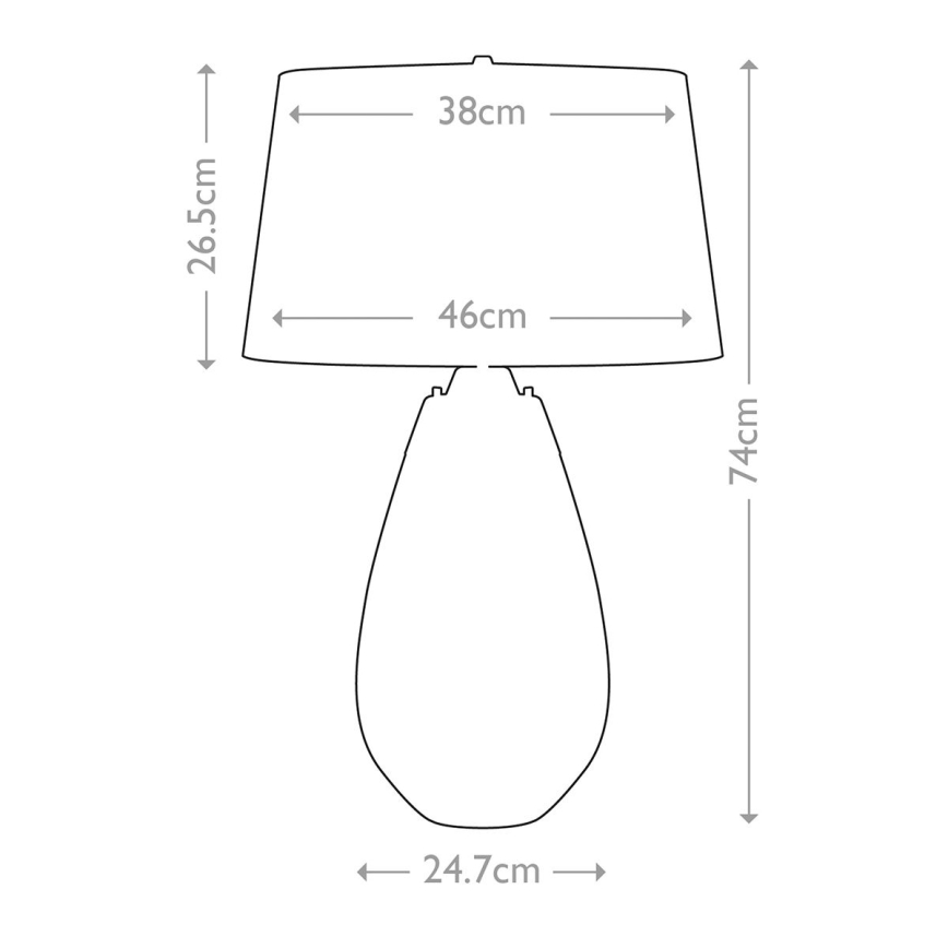 Elstead - LED Stolná lampa LENA 1xE27/40W/230V + 1xGU10/7W 74 cm modrá/biela