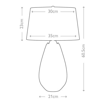 Elstead - LED Stolná lampa LENA 1xE27/60W/230V + 1xGU10/7W 60,5cm modrá/biela