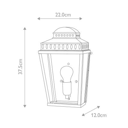 Elstead - Vonkajšie nástenné svietidlo MANSION HOUSE 1xE27/60W/230V IP44