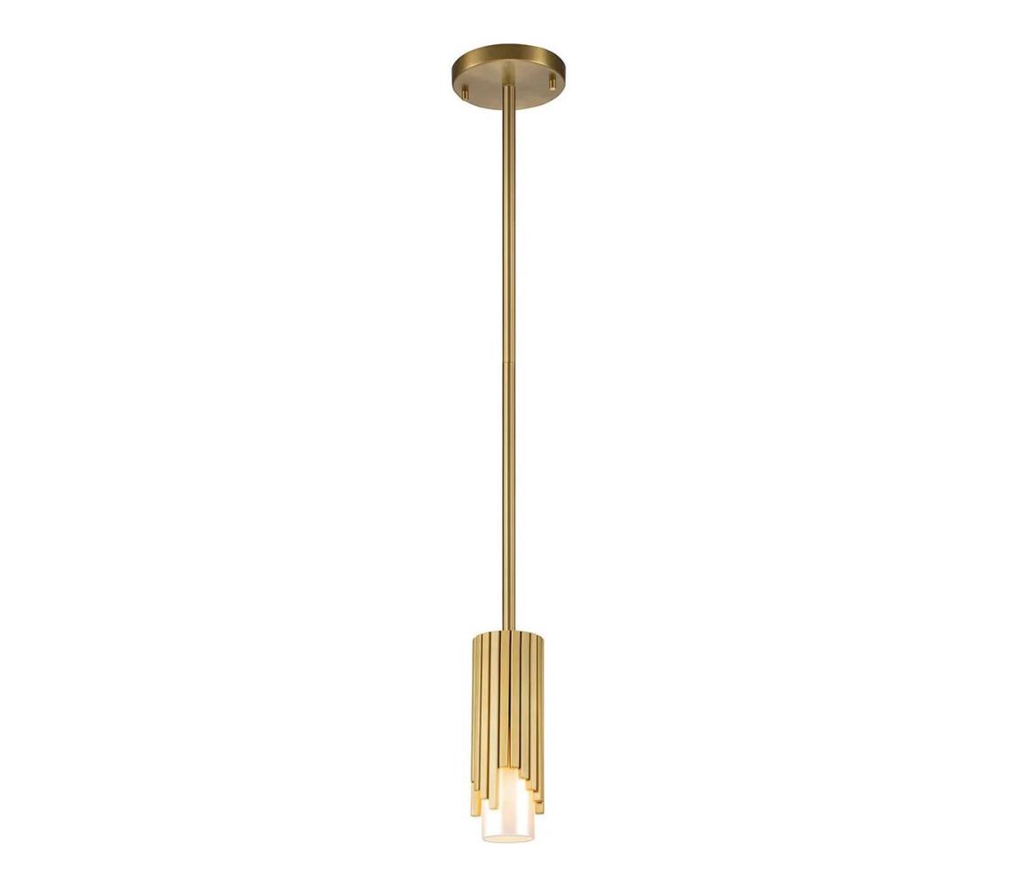 Elstead MARVELE-MP-AB-OPAL - Stropný luster na tyči MARVELE 1xE14/40W/230V zlatý MARVELE-MP-AB-OPAL