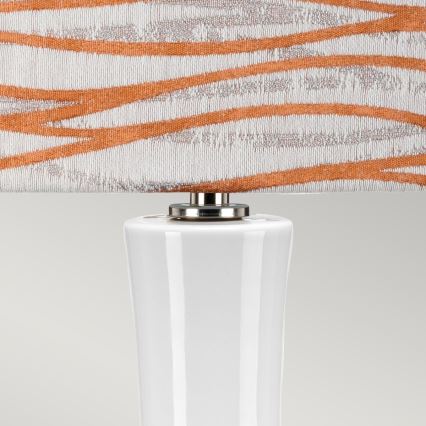 Elstead - Stolová lampa MILO 1xE27/60W/230V biela/oranžová