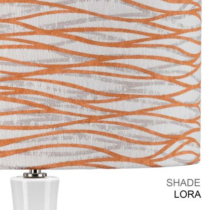 Elstead - Stolová lampa MILO 1xE27/60W/230V biela/oranžová