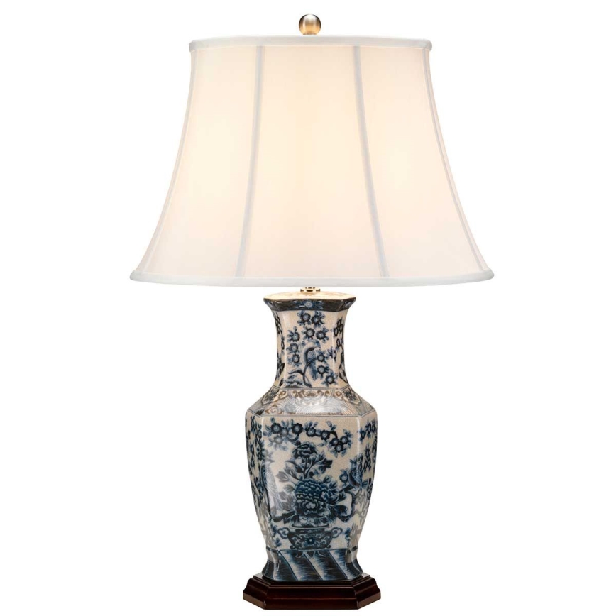 Elstead - Stolná lampa MODRÁ HEX 1xE27/60W/230V
