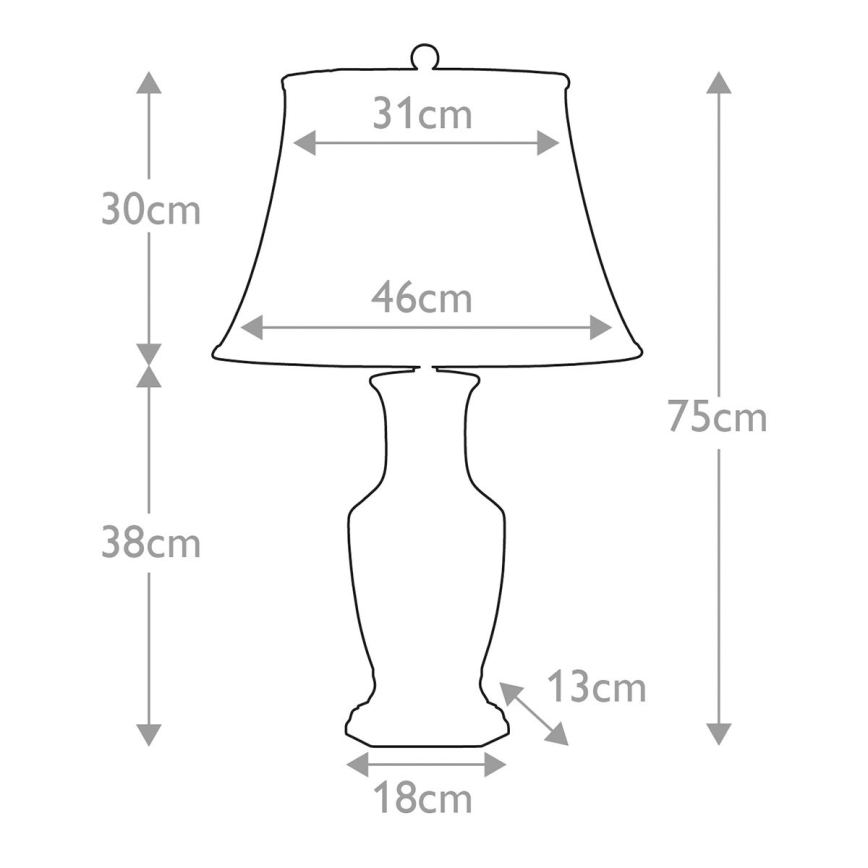 Elstead - Stolná lampa MODRÁ HEX 1xE27/60W/230V