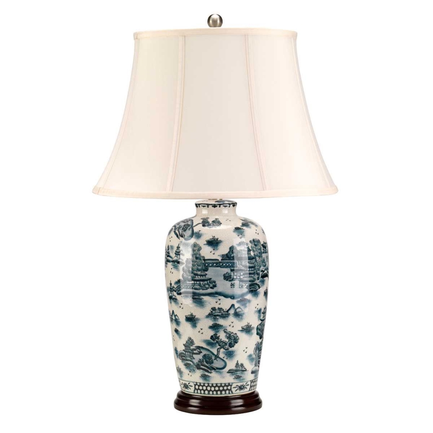 Elstead - Stolná lampa MODRÁ TRADITIONAL 1xE27/60W/230V