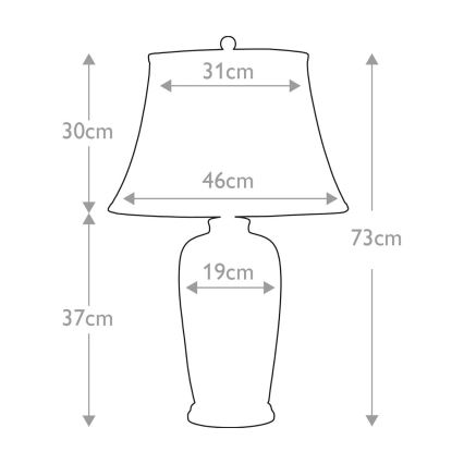 Elstead - Stolná lampa MODRÁ TRADITIONAL 1xE27/60W/230V