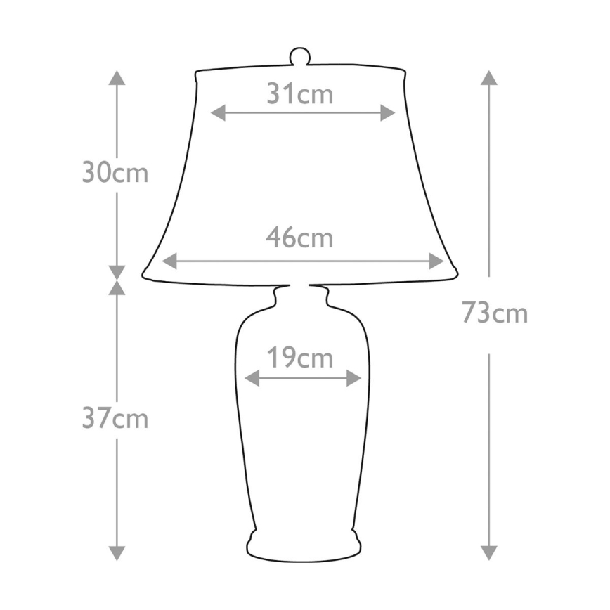Elstead - Stolná lampa MODRÁ TRADITIONAL 1xE27/60W/230V