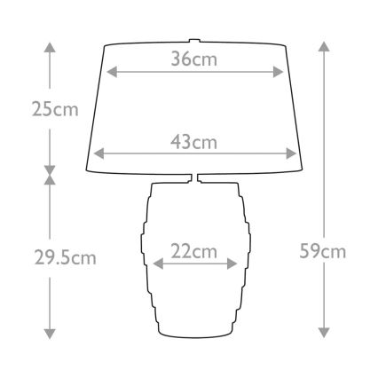 Elstead - Stolná lampa NEPTUNE 1xE27/60W/230V